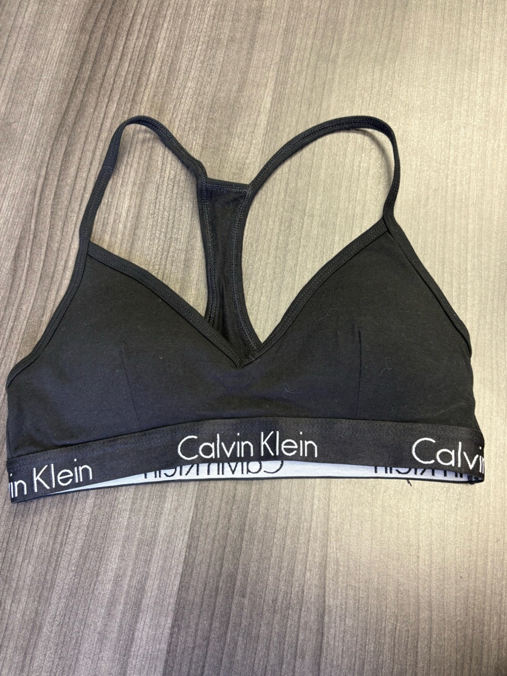 Calvin Klein Black Logo-Trim Women's Bralette